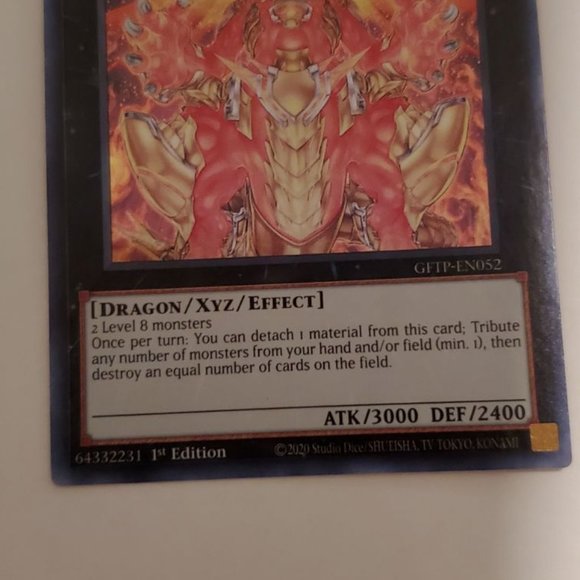 Yugioh Hieratic Sun Dragon Overlord Of Heliopolis (1st Edition) - Picture 4 of 8